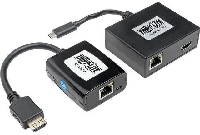 Alt view image 6 of 9 - Tripp Lite USB C to HDMI Over Cat6 Extender Kit w/ PoC USB 3.1 1080p 150ft