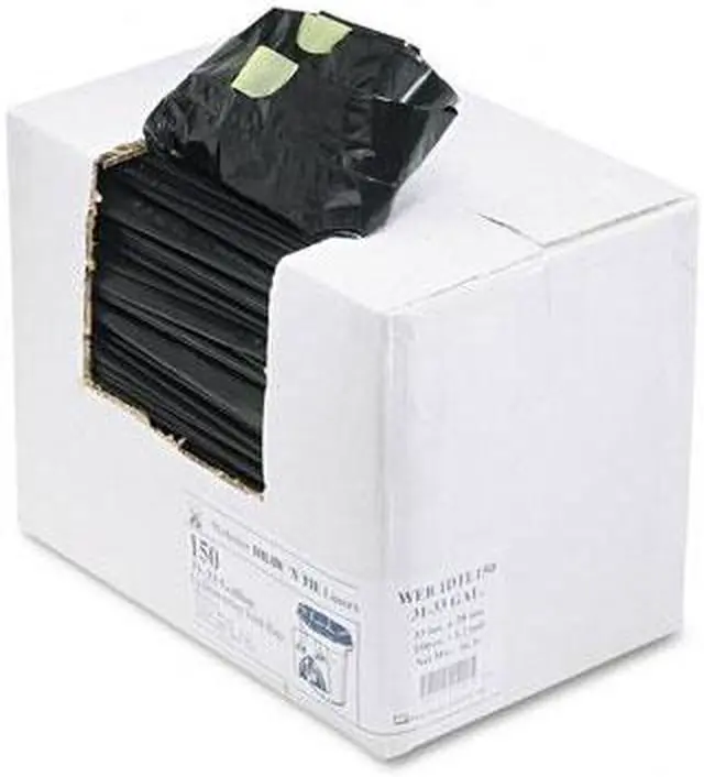 Main image of Webster - WEB1DTL150 - Bag Can Liner Drawstring 1.2 Mils 33 Gal Black Recycled Plastic Webster, CS