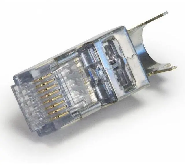 Main image of Platinum Tools - 202052J - Tools ezEX48 10G RJ45 Shielded Connector w/ Ext. Ground for Conductor OD Range .043in -