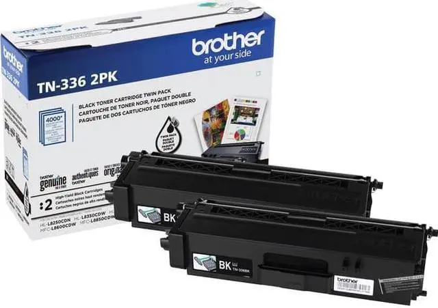 Alt view image 2 of 18 - Brother TN3362PK High-Yield Toner 4 000 Page-Yield Black 2/Pack