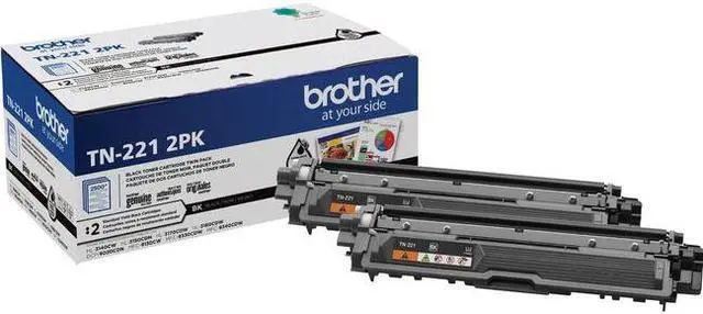 Main image of BROTHER INTERNATIONAL TN-221-2PK StndrdYield BlkTonr Crtrdg 2Pk