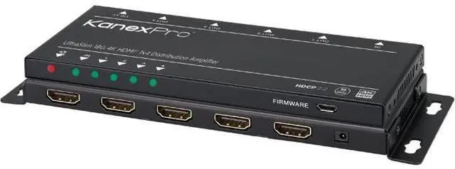 Alt view image 9 of 20 - KanexPro - SP-1X4SL18G - KanexPro UltraSlim 4K HDMI 1X4 Splitter w/ 4:4:4 Color Space & 18G - 4096 x 2160 - 32.81 ft