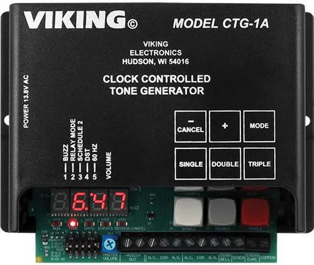 Alt view image 2 of 2 - Viking Electronics CTG-1A Add Time Controlled Alert Tones & Emergency Tones to Your Paging System