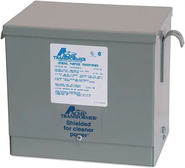 Alt view image 2 of 3 - ACME ELECTRIC T2A533081S Low Voltage Distribution Transformer, 3 kVA, NEMA 3R,
