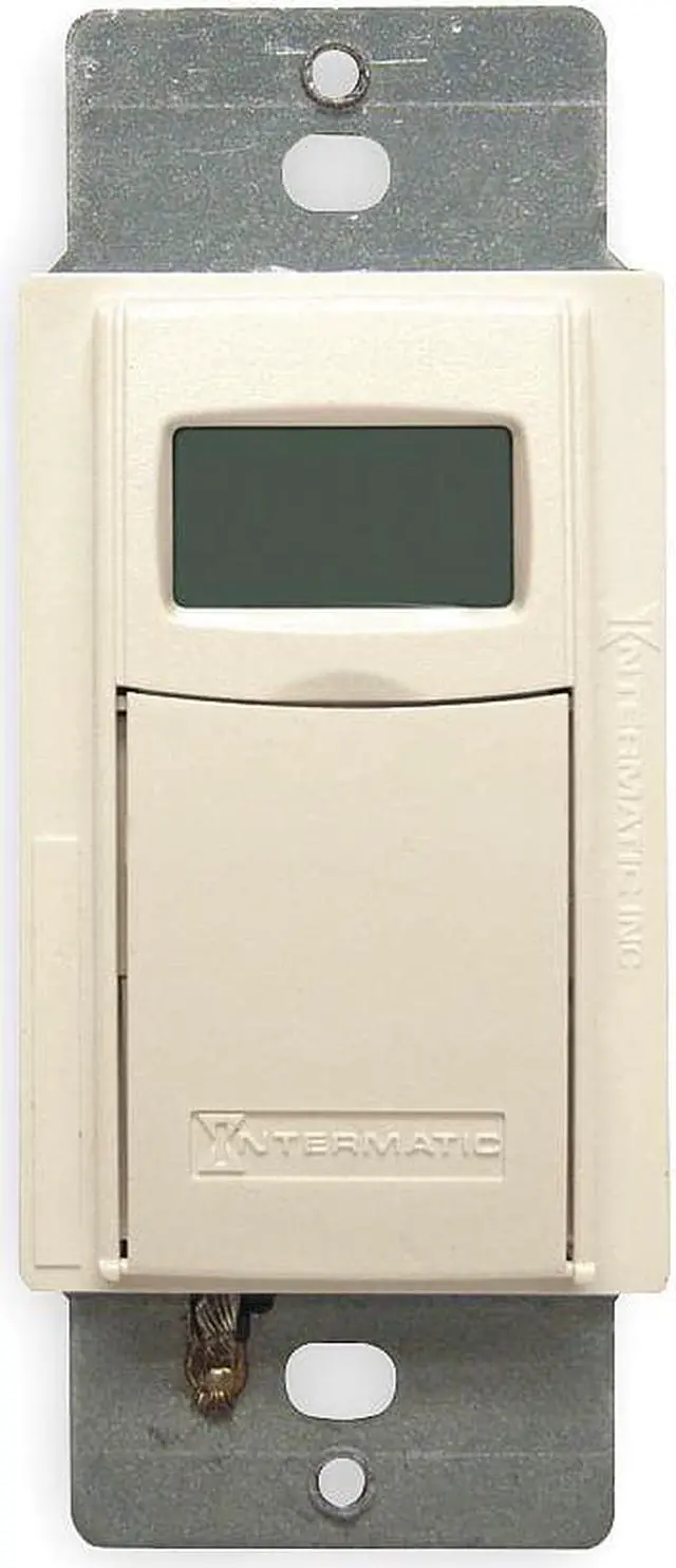 Alt view image 7 of 8 - Intermatic EI600LAC 7-Day Electronic In-Wall Timer - Almond