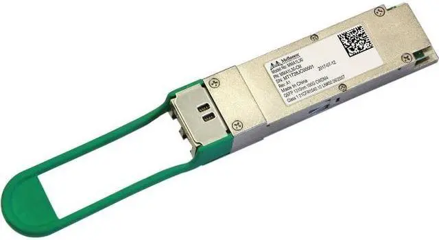 Alt view image 2 of 10 - Mellanox optical module, 100GbE, 100Gb/s, QSFP28, LC-LC, 1310nm, CWDM4, up to 2km