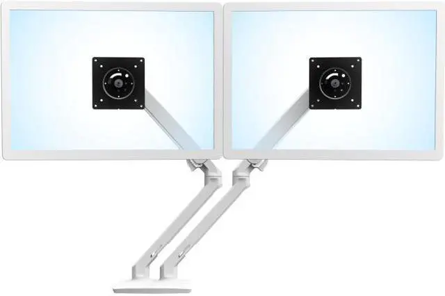 Alt view image 5 of 7 - Ergotron 45-496-216 MXV Desk Dual Monitor Arm (White)