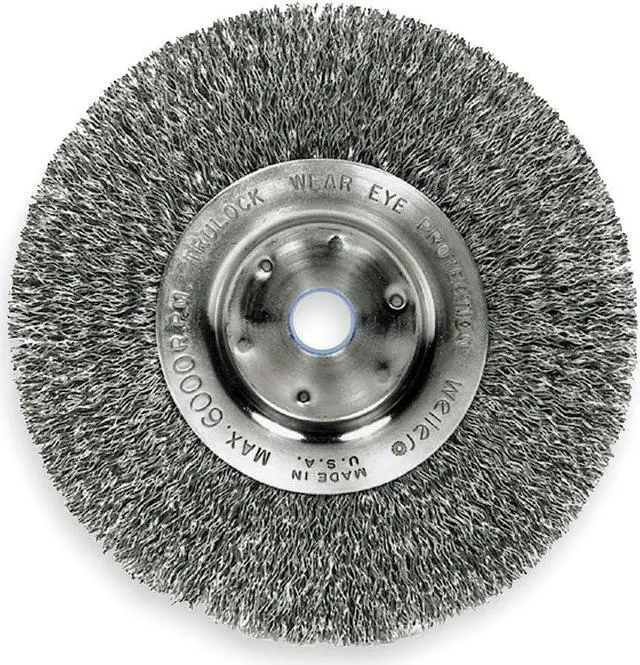 Alt view image 4 of 7 - WEILER 93004 Crimped Wire Wheel Wire Brush, Arbor, 12"