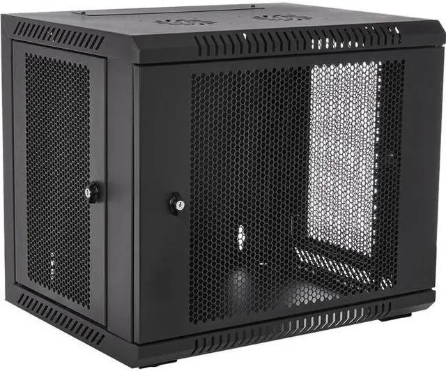 Alt view image 2 of 9 - V7 9U Rack Wall Mount Vented Enclosure