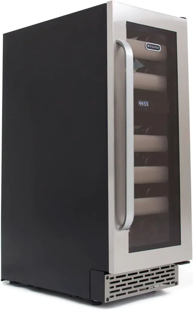 Alt view image 2 of 20 - Whynter BWR-171DS Elite 17 Bottle Seamless Stainless Steel Door Dual Zone Built-in Wine Refrigerator