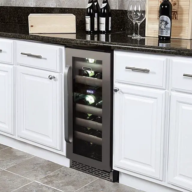Alt view image 5 of 20 - Whynter BWR-171DS Elite 17 Bottle Seamless Stainless Steel Door Dual Zone Built-in Wine Refrigerator