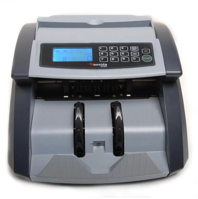 Alt view image 4 of 11 - Cassida 5520UV/MG Cash Counter - 1,300 Bills/min - 9.7 x 11.5 x 7.5 - Gray