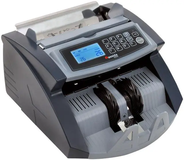 Alt view image 3 of 11 - Cassida 5520UV/MG Cash Counter - 1,300 Bills/min - 9.7 x 11.5 x 7.5 - Gray