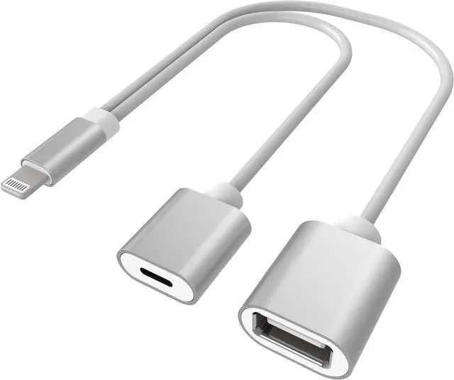 Alt view image 5 of 6 - iPhone iPad Ethernet Adapter with Power Charging - Lightning to RJ45 LAN Wired Network - Apple OTG USB