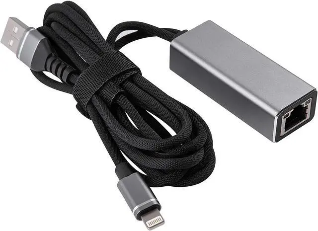 Alt view image 2 of 4 - iPhone iPad Ethernet Adapter, Lightning to LAN RJ45 Port, Wired Network for Apple iOS