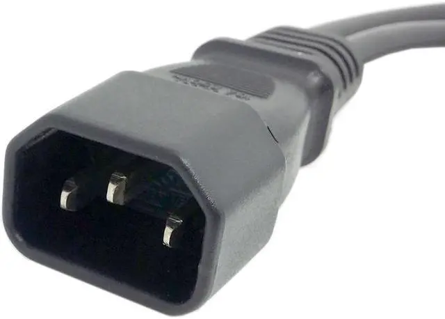 Alt view image 2 of 3 - AC Power Cord Extention C14-C13 Single C14 to Dual C13 5-13R Short Y Splitter Adapter Extend Cable