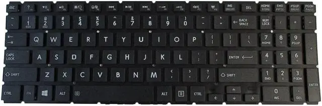Main image of Toshiba Satellite L50-B L50D-B L50T-B L55-B L55D-B L55T-B Black Non-Backlit Keyboard