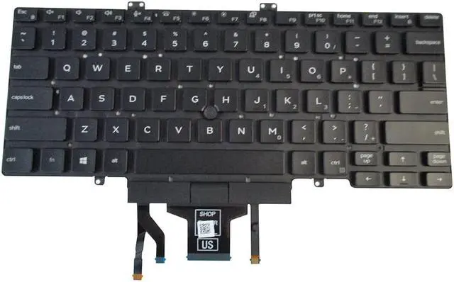 Alt view image 2 of 11 - New Dell OEM Latitude 5400 Backlit Laptop Keyboard Dual Point 3J9FC