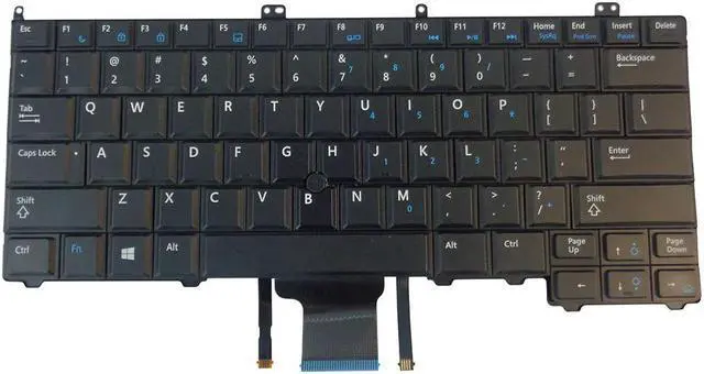 Main image of Backlit Keyboard w/ Pointer for Dell Latitude E7440 - Replaces 8PP00