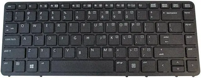 Main image of Keyboard w/ Black Frame for HP EliteBook 840 G1 840 G2 850 G1 850 G2 Laptops - Non-Backlit - No Pointer Version