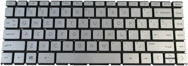 Main image of Silver Backlit Keyboard for HP Pavilion 14-CD 14T-CD 14M-CD 14-CE Laptops