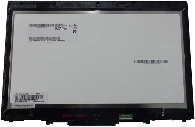 Main image of Lenovo ThinkPad X1 Yoga 1st Gen 20FQ 20FR Lcd Touch Screen w/ Bezel 14" FHD 30 Pin 00UR189 00JT856 00JT857 01AY700 01AY795 01AY904 02HL877