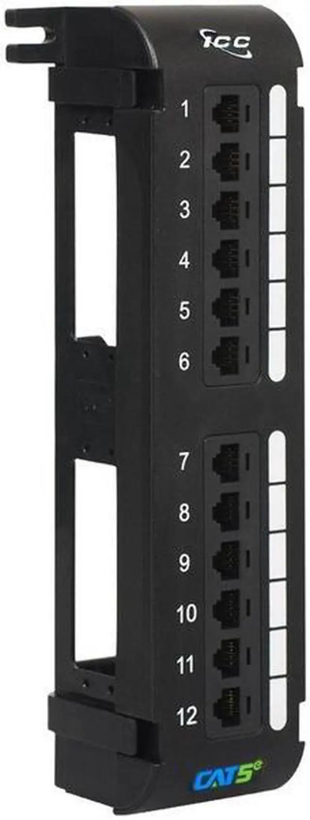 Alt view image 2 of 2 - PATCH PANEL, VERTICAL, CAT 5E, 12-PORT - ICC-ICMPP12V5E