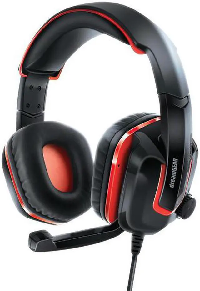 Alt view image 10 of 19 - dreamGEAR GRX-440 Wired High Performance Headset + Mic and Volume Controls for Nintendo Switch, PS4, and Xbox One - Red/Black