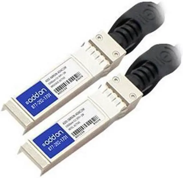 Main image of AddOn ADD-SCISHPB-PDAC3M 9.84 ft. Cat Twinaxial Black Network Ethernet Cable
