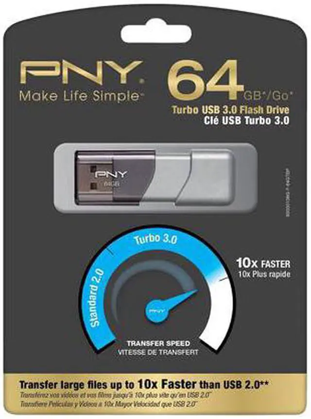 Alt view image 5 of 7 - PNY Turbo 64GB USB 3.0 Flash Drive - P-FD64GTBOP-GE