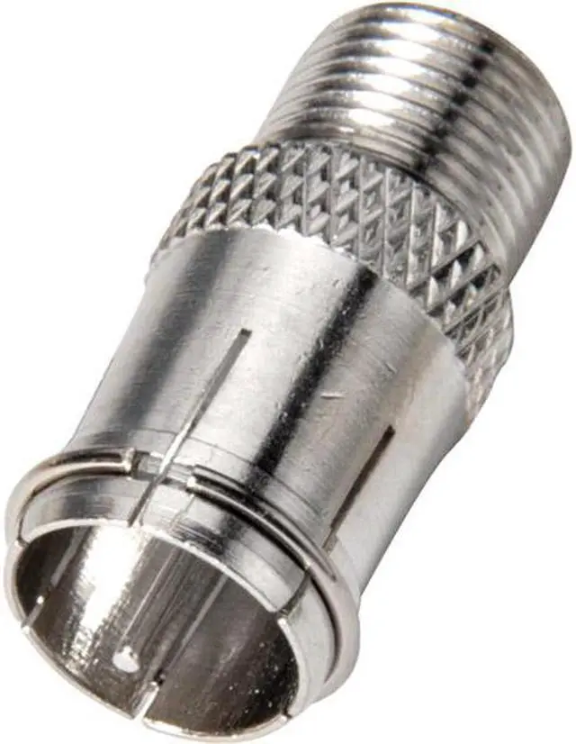 Main image of Nickel Plated F Connector Quick-Disconnect Adapter - 25-Pack