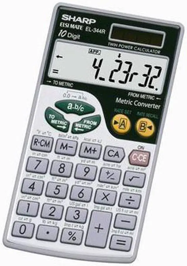 Alt view image 3 of 4 - Sharp Electronics Metic Conversion Calculator EL-344RB