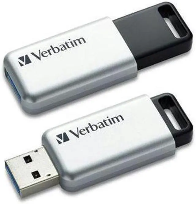 Alt view image 4 of 20 - Verbatim 64GB Store'n' Go Secure Pro USB 3.0 Flash Drive with AES 256 Hardware Encryption - Silver