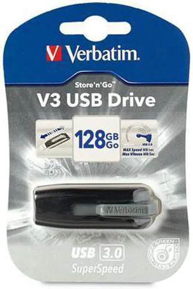 Main image of Verbatim 128gb Store N Go V3 USB 3.0 Bk - 49189