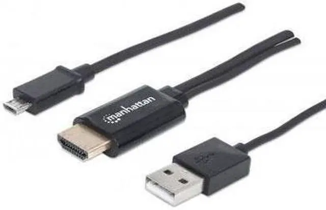 Alt view image 4 of 4 - MANHATTAN 151498 Black MHL HDTV Cable