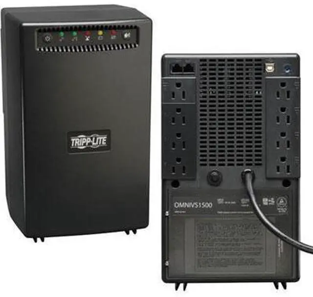 Alt view image 11 of 16 - Tripp Lite OMNIVS1500 OMNI VS 1500 VA 940 Watts 8 Outlets Line Interactive Tower UPS