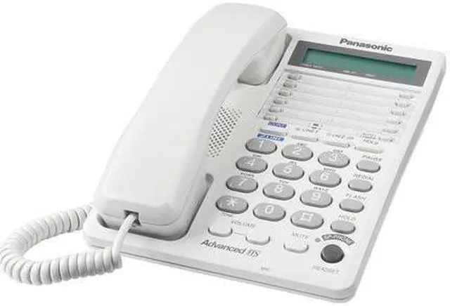 Main image of 2-Line Feature Phone with LCD White - KX-TS208W