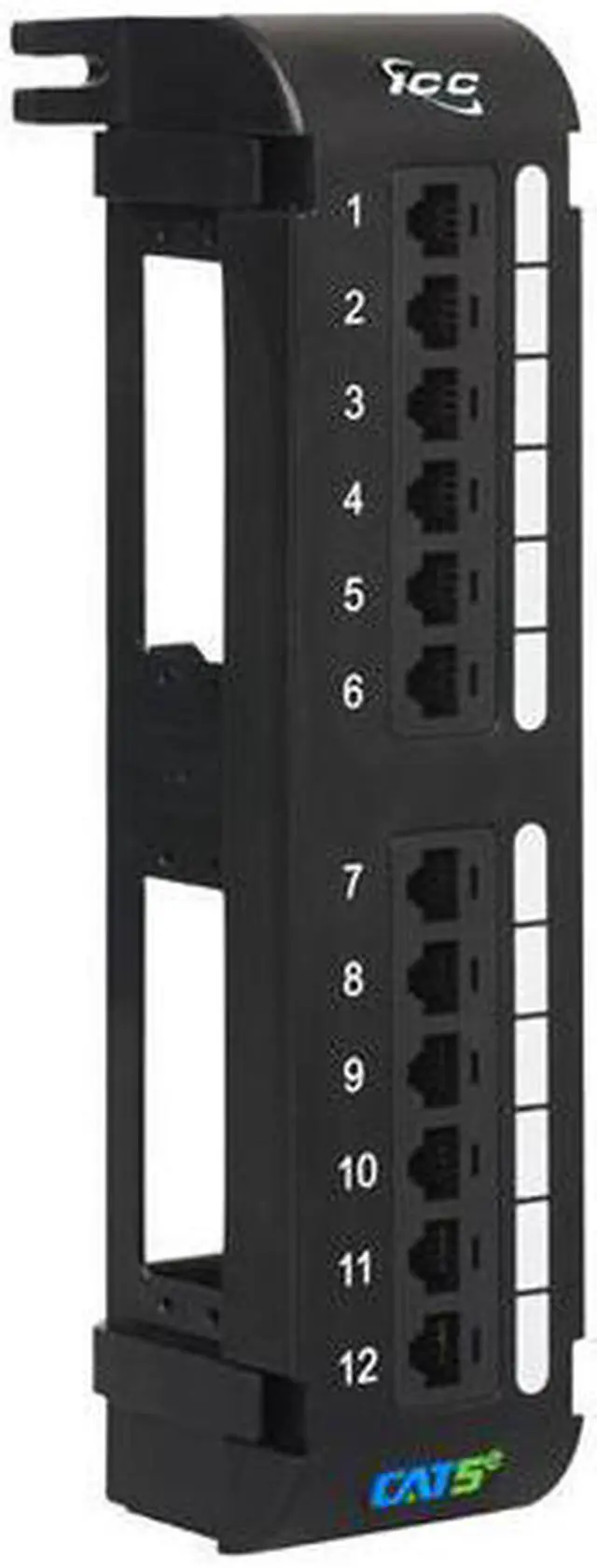 Main image of PATCH PANEL, VERTICAL, CAT 5E, 12-PORT - ICC-ICMPP12V5E