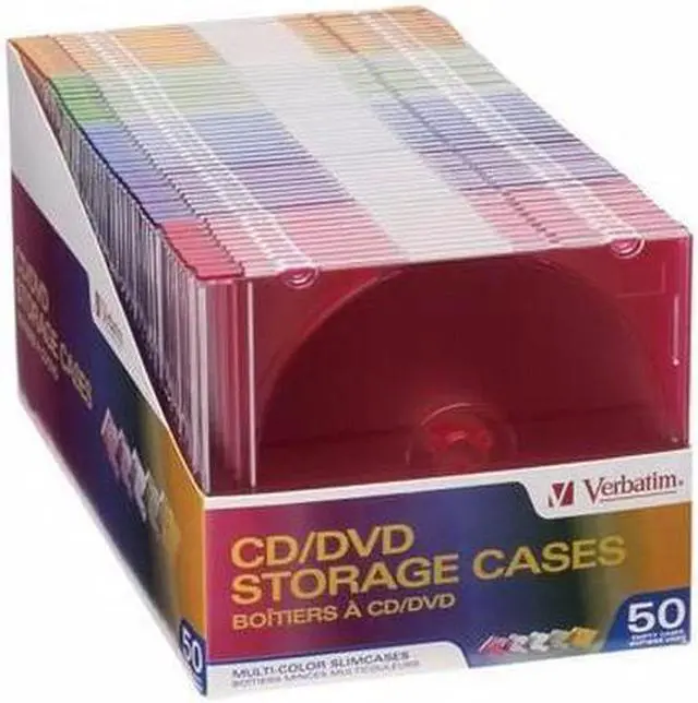 Main image of Color Cd Dvd Slim Cases 50pk - 94178