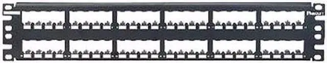 Alt view image 4 of 8 - Panduit CP48BLY Mini-Com All Metal Shielded Modular Patch Panel - Patch Panel - Black - 2U - 19 Inch - 48 Ports