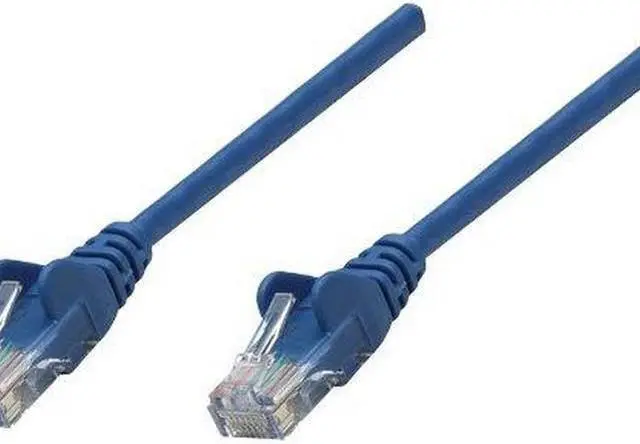 Alt view image 4 of 20 - Intellinet Network Cable, Cat5e, UTP, RJ45 Male / RJ45 Male, 3.0 m (10 ft.), Blue