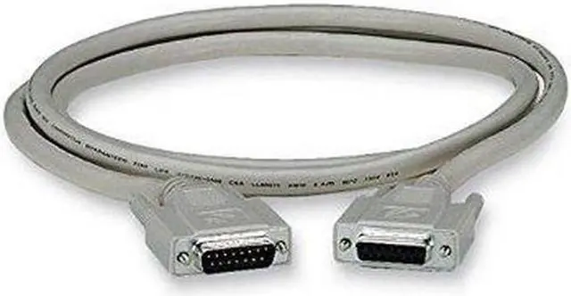Main image of Black Box EGM16T-0015-MF Db15 Molded Shielded Data Cable M/F 15Ft. With Thumbscrews