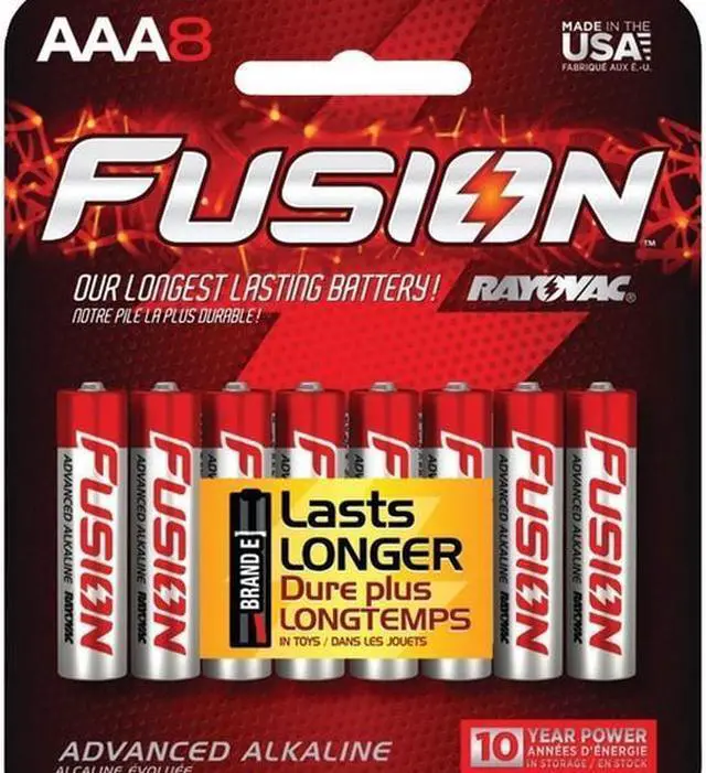 Alt view image 3 of 18 - Rayovac 824-8CTFUS 8-pack AAA Alkaline Batteries