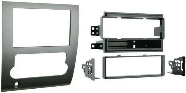 Alt view image 5 of 8 - Metra 99-7424 Single DIN/Double DIN Installation Kit for 2008-up Nissan Titan (Silver)