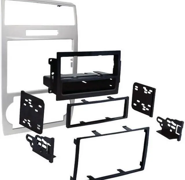 Alt view image 2 of 5 - Metra 99-6519S Silver Single/Double DIN Dash Kit for 05-07 Dodge Charger/Magnum