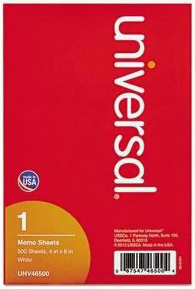 Main image of Universal Loose White Memo Sheets - UNV46500