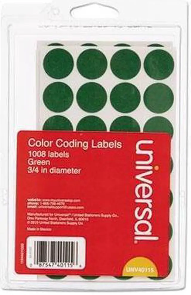 Main image of Universal Self-Adhesive Removable Color-Coding Labels - UNV40115