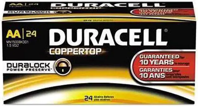 Main image of DURACELL CopperTop MN1500 2100mAh 1.5V AA Alkaline Battery, 144 Counts