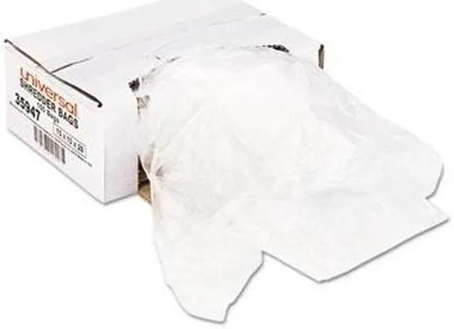 Alt view image 2 of 2 - High-Density Shredder Bags, 13w x 13d x 28h, 100 Bags/Carton, Clear - UNV35947