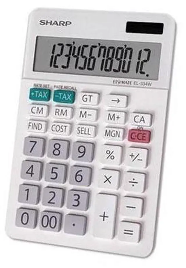 Main image of Sharp EL-334W Large Desktop Calculator 12-Digit LCD EL334W
